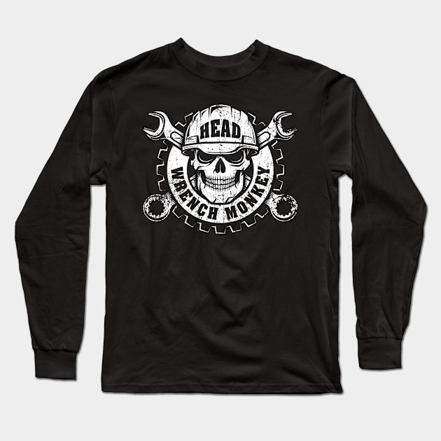 Head Wrench Monkey Long Sleeve T-Shirt by The Lucid Frog